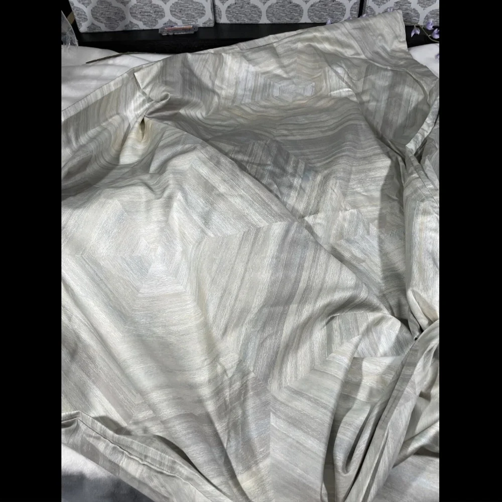 NIB $300 Hotel Collection Luster Geo Duvet Comforter Cover [ Full/ Queen ] #D285